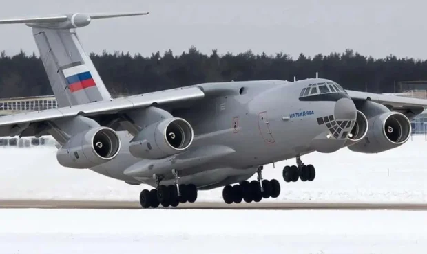 فرود هواپیمای ترابری روسی حامل هلی کوپترهای Mi-۲۸ در ایران فرود هواپیمای ترابری روسی حامل هلی کوپترهای Mi-۲۸ در ایران