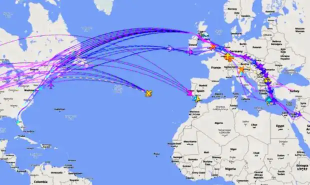 تحرکات هوایی آمریکا به سمت ایران شدت گرفت / الجزیره هشدار داد + عکس تحرکات هوایی آمریکا به سمت ایران شدت گرفت / الجزیره هشدار داد + عکس