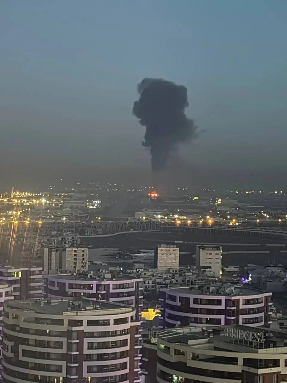 ستون‌ دود از پایگاه آمریکا در اربیل بلند شد