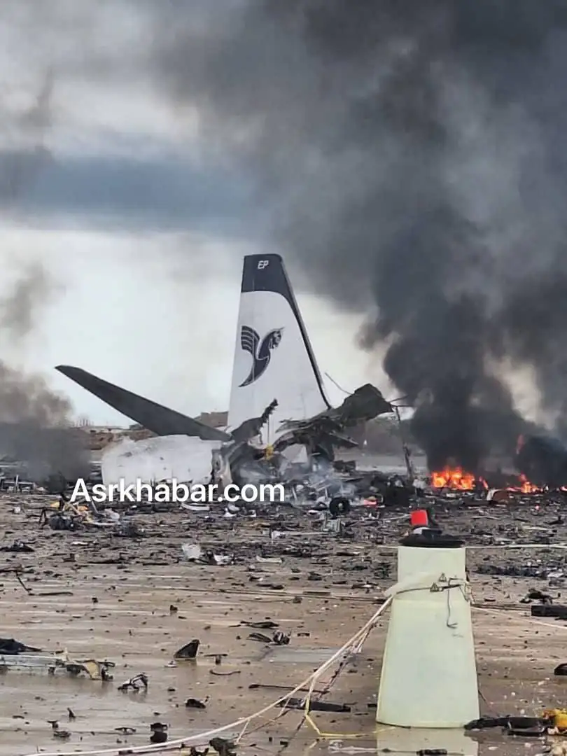فوری/ هواپیمای ایران‌ایر در بوشهر منهدم شد+ عکس