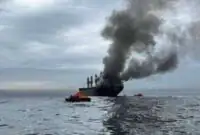 وضعیت کشتی که قصد عبور از تنگه هرمز را داشت