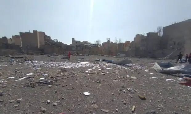 تخریب یک مجموعه ورزشی در تهران بر اثر حملات هوایی امروز