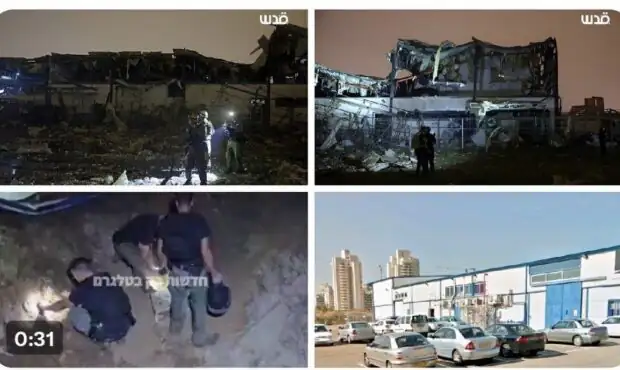 خسارات سنگین در ۴ مکان در تل‌آویو بر اثر حمله موشکی ایران / هدف قرار گرفتن یک کارخانه پهپادسازی در مرکز اسرائیل