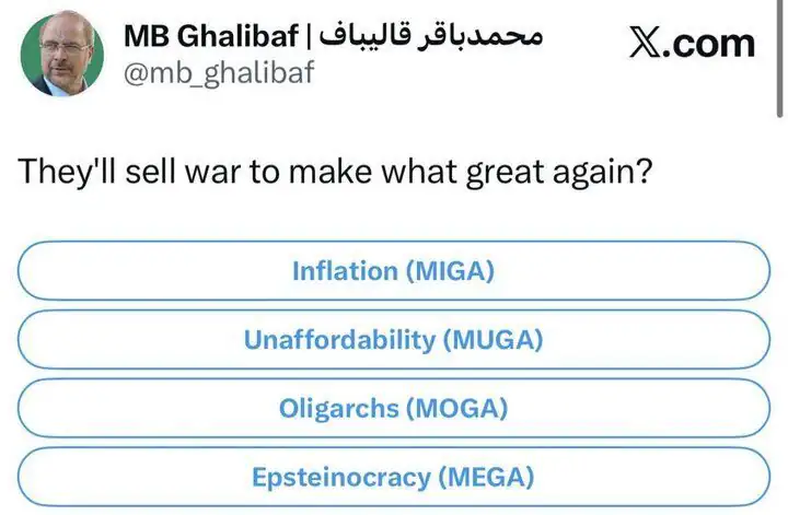 توئیت قابل توجه قالیباف خطاب به مردم آمریکا خبرساز شد