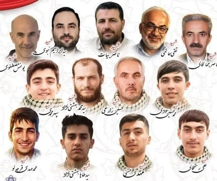 اسامی و تصاویر ۱۴ تن از شهدای دیروز زنجان