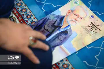 نصب سنگ مزار شهیدان لاریجانی+ تصاویر
