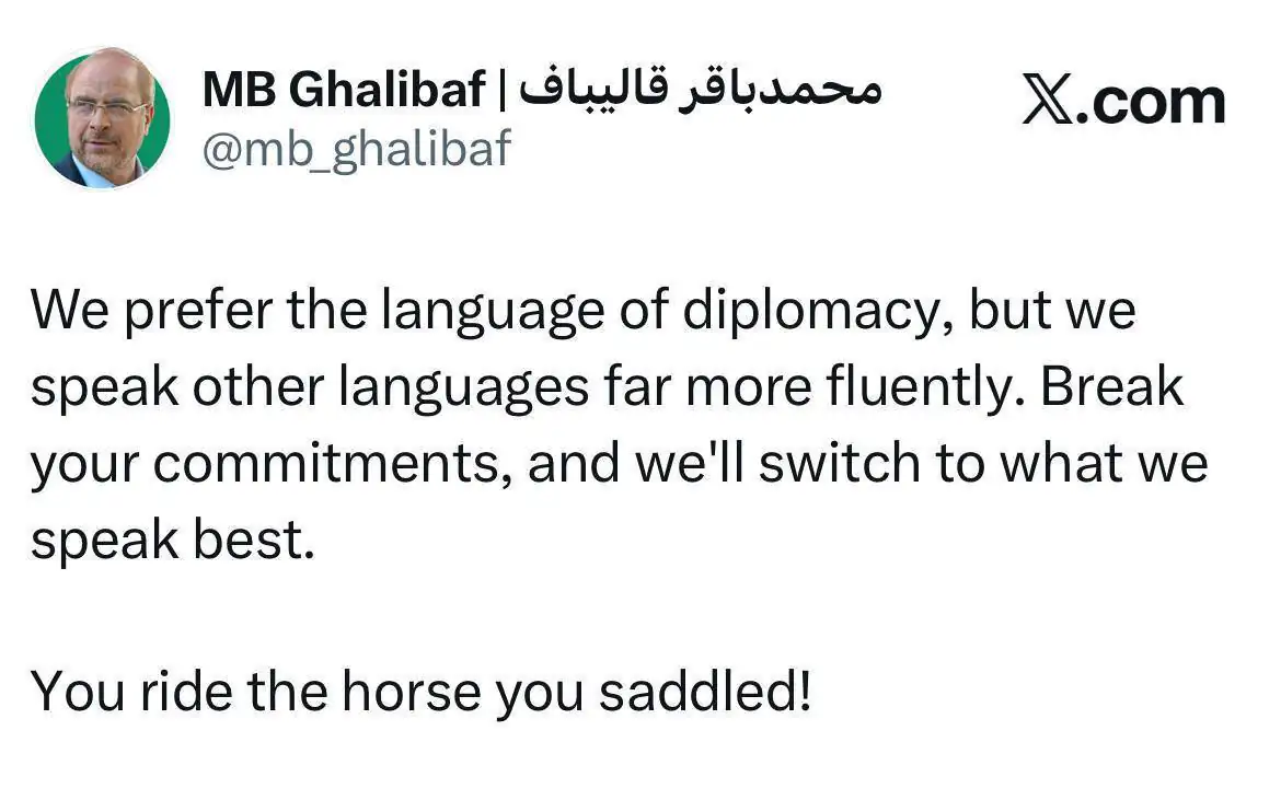 هشدار شدید قالیباف در میناب ۱۶۸؛ دیپلماسی را ترجیح می‌دهیم اما…