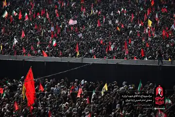 درخواست کشتن ترامپ در مراسم وداع با رهبر شهید +تصویر