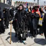 تصاویری از حضور پررنگ زنان در مراسم وداع با رهبر انقلاب