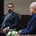 الحلبوسی با قالیباف دیدار کرد؛ رایزنی در حاشیه مراسم تشییع