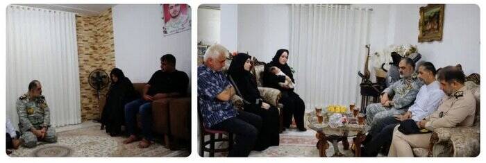 دیدار فرمانده نیروی دریایی ارتش با خانواده شهدای جنگ رمضان