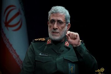 سردار قاآنی: غاصبان فلسطین دچار سرطان اجتماعی شده‌اند/ فروپاشی از درون، سرنوشت محتوم آنان است