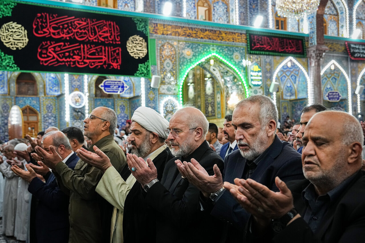 اشک‌های قالیباف در زیارت حرم امام حسین(ع) در کربلای معلی