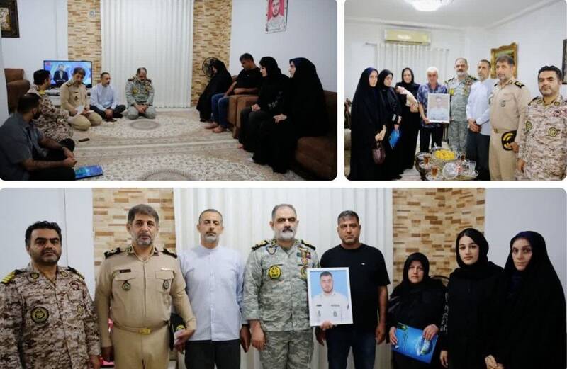 دیدار فرمانده نیروی دریایی با خانواده شهدای جنگ رمضان