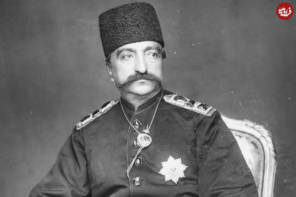دوستعلی خان نوه ناصرالدین شاه در دشت لار در حال صید ماهی قزل آلا