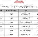 افزایش قیمت گوشی های سامسونگ در مهر ۱۴۰۵ ارزان ترین مدل کدام است