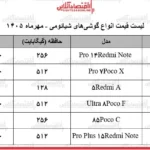 بازار گوشی های شیائومی از مدل اقتصادی ۴۵ میلیونی تا پرچمدار ۴۰۴ میلیونی