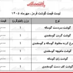 تحولات قیمت گوشت قرمز در ۲۴ مهر ۱۴۰۵ گوساله ارزان تر شد