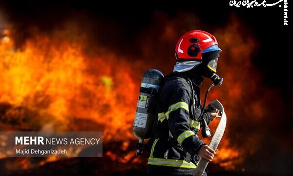 تصادف یک کامیون و انفجار مخزن سوخت آن در عظیمیه کرج
