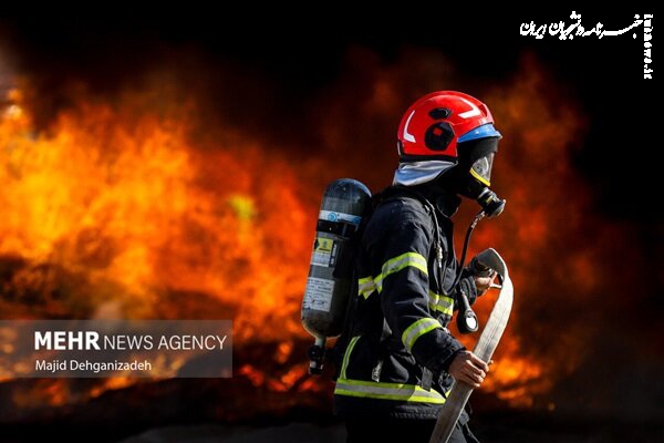 تصادف یک کامیون و انفجار مخزن سوخت آن در عظیمیه کرج