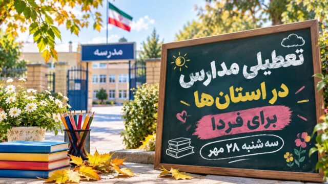 تعطیلی مدارس اطلاعیه پاییزی ಶ ಲ