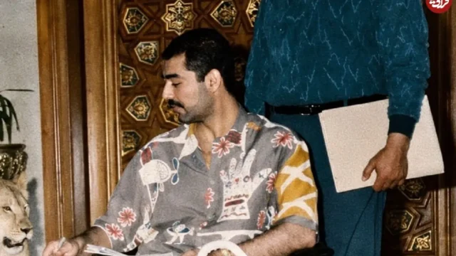 عدی پسر صدام تغذیه توله شیرها در دهه ۷۰ شمسی