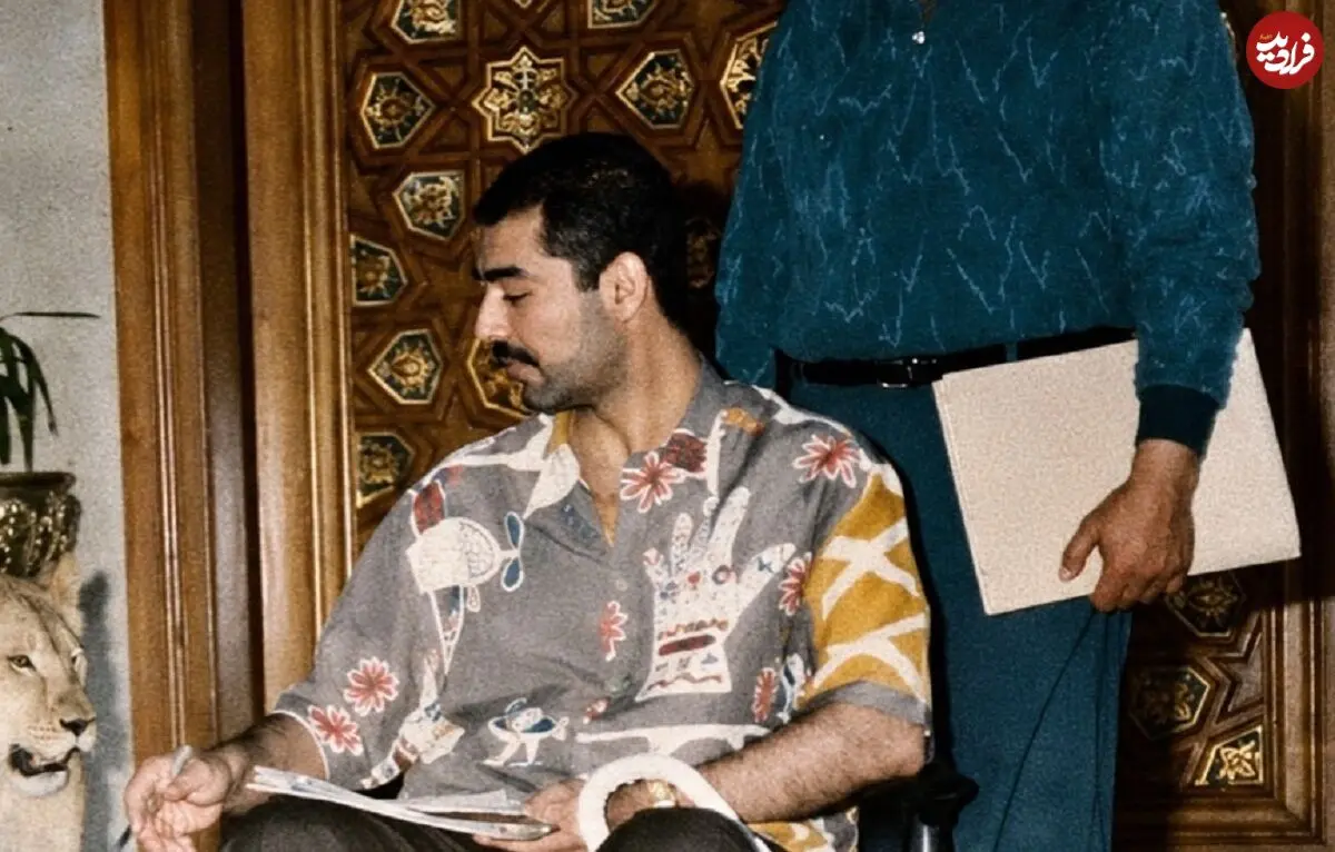 عدی پسر صدام تغذیه توله شیرها در دهه ۷۰ شمسی