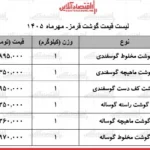 قیمت گوشت قرمز در ۱۶ مهر ۱۴۰۵ آرامش بازار در سایه ثبات