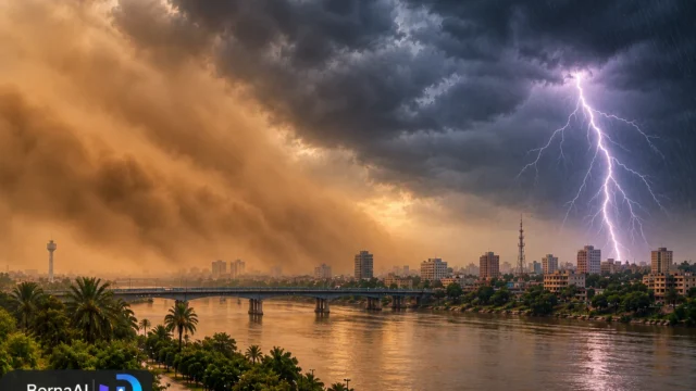 هشدار زرد هواشناسی احتمال رگبار و رعدوبرق و گردوغبار در خوزستان