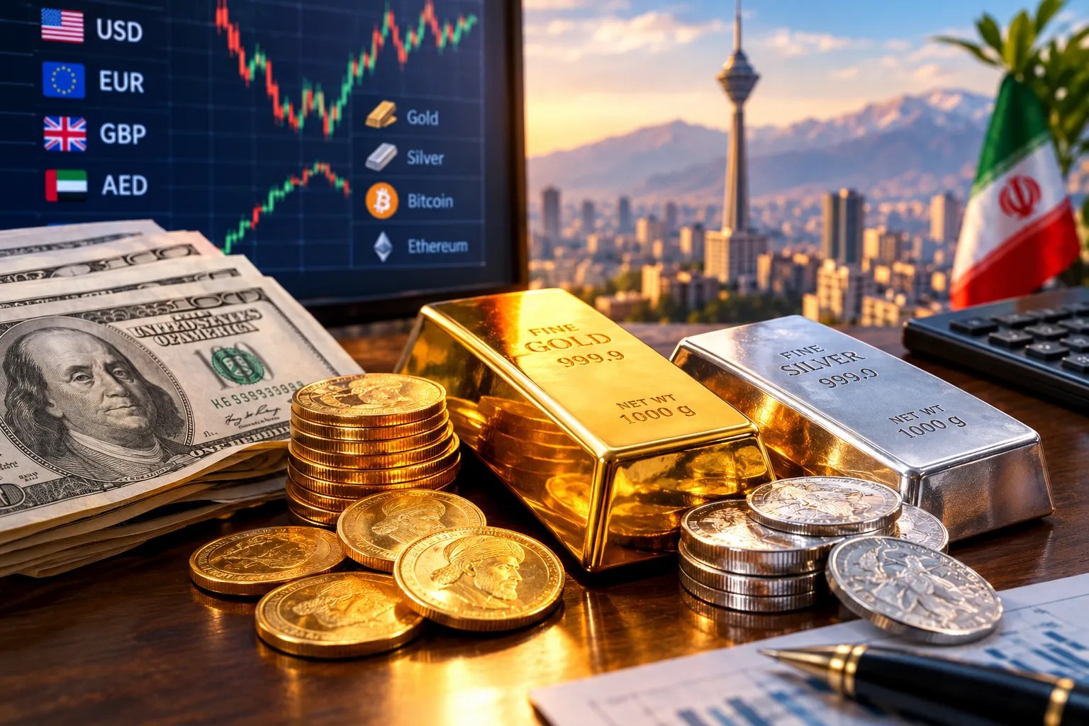 پیش بینی دلار و طلا در آغاز معاملات شنبه ۲ آبان
