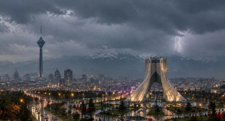 پیش بینی هوای تهران در پنج روز آینده وزش باد و احتمال بارش پراکنده